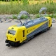 Hợp kim mô phỏng xe lửa vận chuyển hàng hóa xe điện màu xanh lá cây xe lửa da đồ chơi cậu bé kim loại đầu máy xe lửa đồ chơi trẻ em - Chế độ tĩnh
