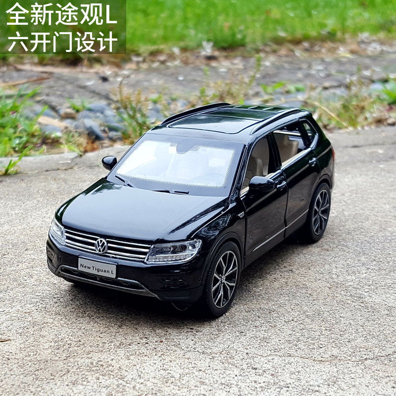 1:32 Volkswagen Tiguan L Alloy Car Model Off-Road Suv Original Factory Simulation Metal Car Ornament Pull-Back Toy Car
