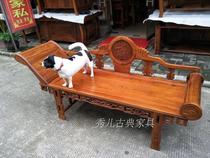 Chinese imitation ancient classic furniture Africa yellow flower pear Guido Princess Chair Solid Wood Noble Princess Bed sofa left and right direction Lounge chairs all have