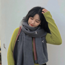 Scarf female winter cute Korean version of wild deer collar autumn and winter cashmere warm student girl Christmas gift