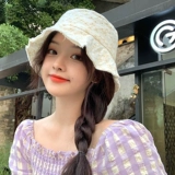 [夏天薄款显脸小ins风小众日系渔夫帽女百搭网红款复古水桶盆帽潮]