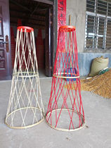 May Day Flower Arrangement Opening Flower Basket Purely Handmade Bamboo Opening Celebration Succulent Special Flower Basket Flower Shop Supplies Weaving