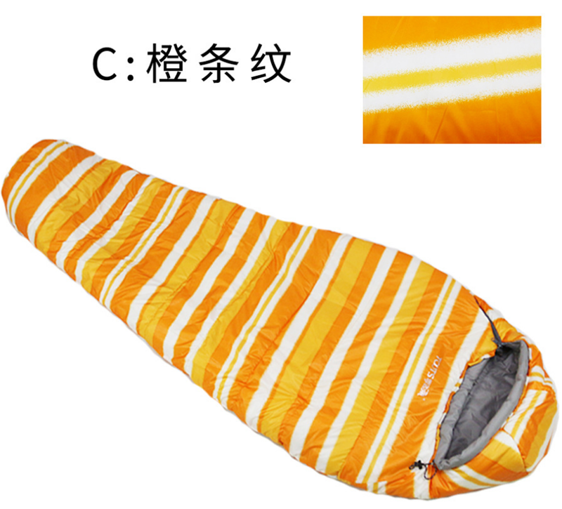 Cao cấp ngoài trời giải trí ngoài trời nhà cắm trại túi ngủ nylon sọc xác ướp có thể được giặt máy dày dài - Túi ngủ túi ngủ naturehike