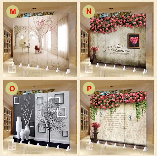 Màn hình retro châu Âu đơn giản thời trang màu xanh lá cây thanh cafe phòng khách gấp hàng rào màn hình có thể tháo rời - Màn hình / Cửa sổ vách ngăn cầu thang gỗ