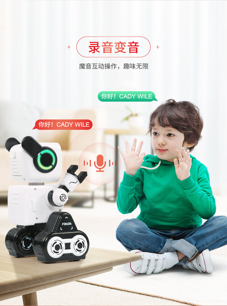 Điều khiển từ xa lập trình robot đồ chơi trẻ em cậu bé học tập thông minh thoại đa chức năng giáo dục mầm non đồ chơi 1-3 tuổi 4