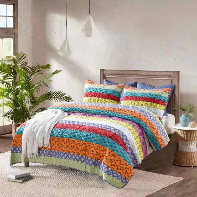 điều hòa không khí mới là một chiếc giường ba mảnh bông bông bao gồm Mỹ dày giường kang giường lanh chăn che để giữ ấm - Khăn trải giường ga giường đẹp