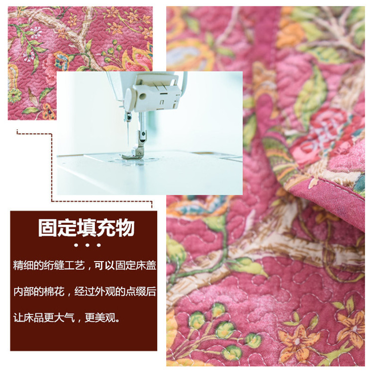 Bông được nhồi bông bởi ba bộ chăn bông Khăn trải giường cotton của Mỹ điều hòa không khí là mùa hè mát mẻ in vỏ gối drap giường 1mx2m