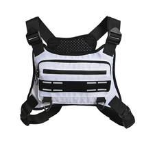 Mens tactical vest bag military fan chest bag double-door chest bag multi-port large-capacity waterproof bag
