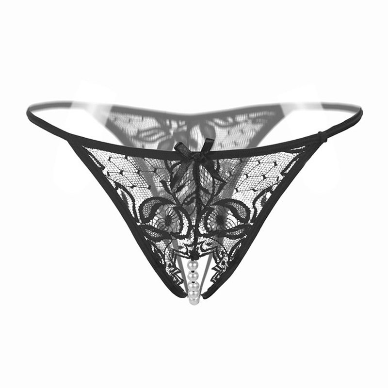Women's panties Sao transparent ultra-thin long night long open sex workshop shop sexy pearl thong panties