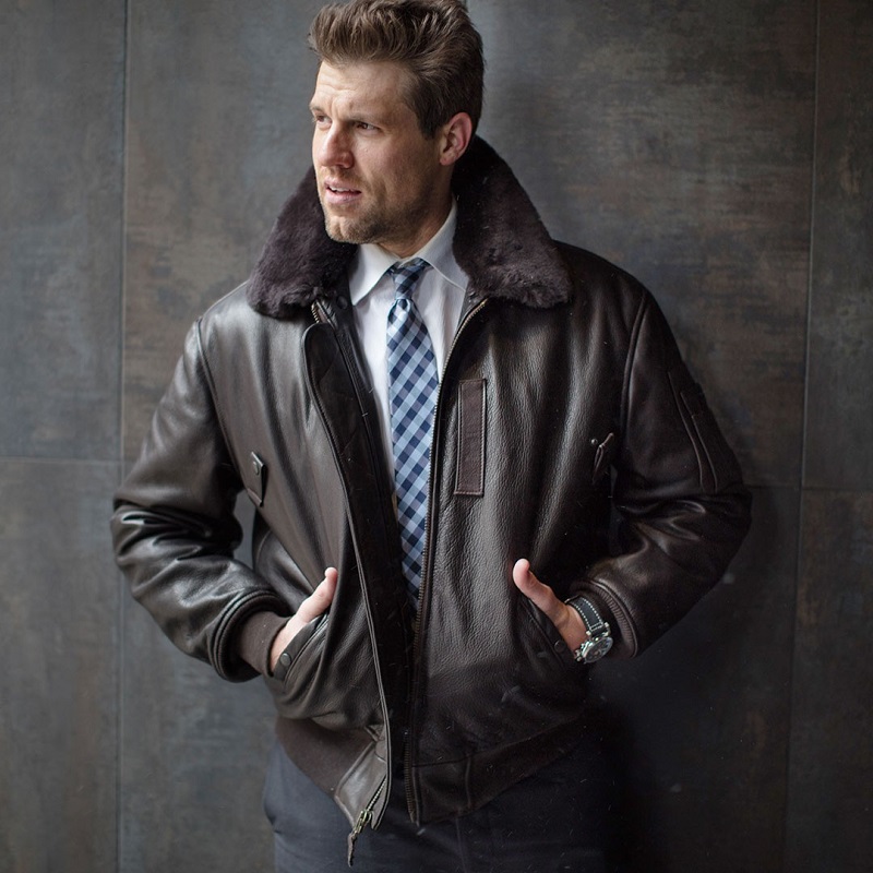 American original COCKPIT B15 BOMBER JACKET AIR FORCE PILOT JACKET LEATHER JACKET LEATHER JACKET