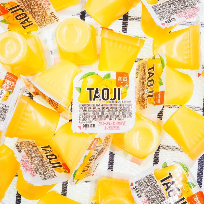 Taoji cheese jelly fruity snack pudding Mango Mango mangosteen cantaloupe cute gift bag whole box mixed bulk