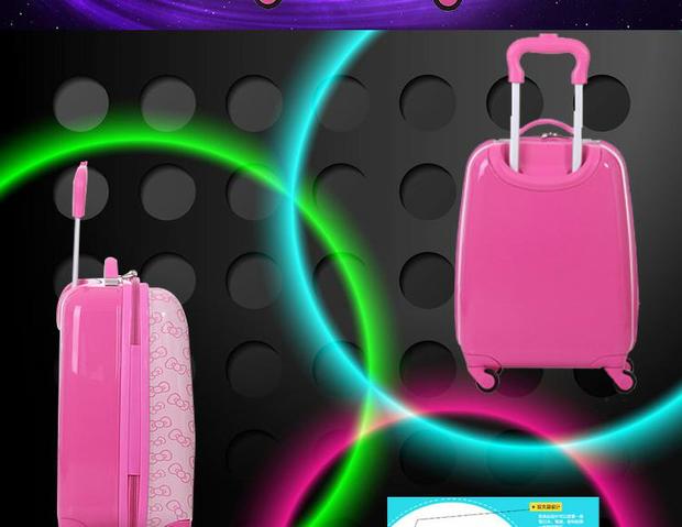 16 inch vuông trẻ em vali hành lý vali khung xe đẩy ánh sáng màu xanh robot mèo vali kéo cho bé