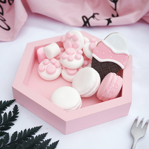 Nordic style desktop storage plate ins Wind Storage plate macaron color hexagonal tray porch key plate
