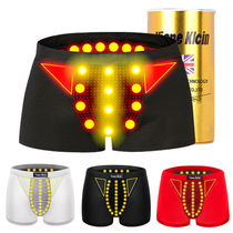 Original Clothing British Magnetotherapy Pants Male Shorts Canned Flat Corner Briefs Comfort Ice Silk Four-corner Pants Pioneer Magnet Massage