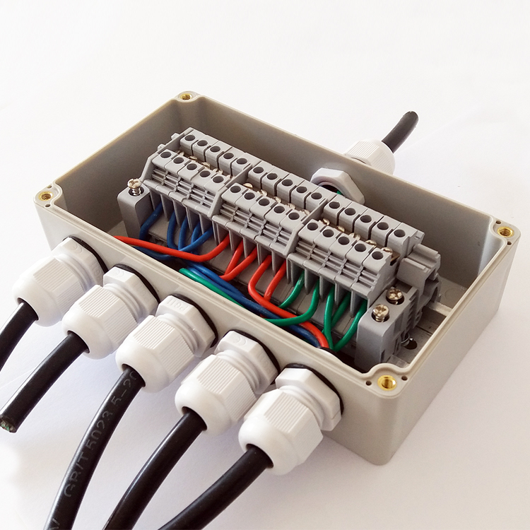 158 158 90 60 60-five-out plastic waterproof wiring terminal box power junction circuit box 32A strong electric industry