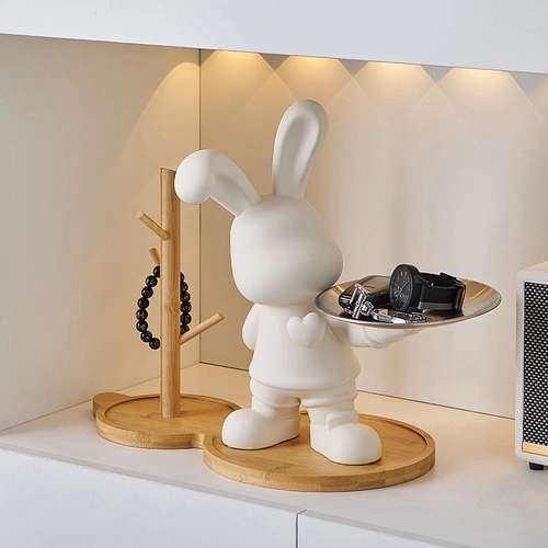 Система хранения для ключей, керамический кролик для гостиной, настольный креативный современный и минималистичный декор