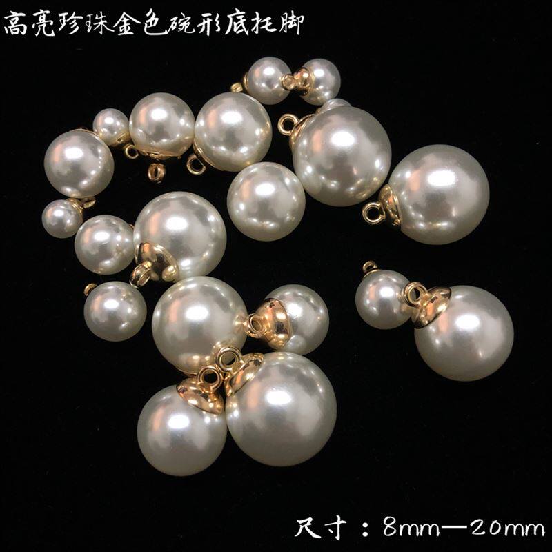 New fashion gold bottom button white pearl button girls shirt shirt shirt shirt jacket suit