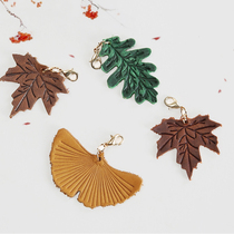 Handmade cowhide small accessories leather bag accessories key chain hanging ornaments