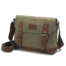 Retro Men Canvas Slanted Satchel Korean version Leisure Male Package Travel Youth Bag Trend Single Shoulder Bag 2