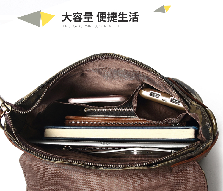 Túi vải nam Retro túi Messenger giản dị kiểu châu Âu và Mỹ túi vải ngụy trang túi xách nam xu hướng túi lớn - Túi của con người túi lv nam