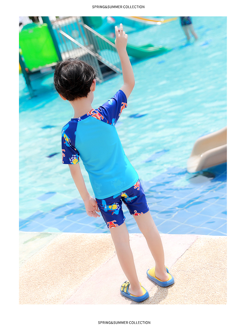 Bạn bơi trẻ em đồ bơi bé trai quần bơi phù hợp với bé trai chia nhỏ trẻ em lớn quần áo bơi khủng long quần bơi phù hợp với thân - Bộ đồ bơi của Kid đồ bơi bé gái