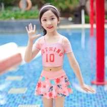 Kids Swimsuit Girl 2021 New Medium and Big Kids Split Swimsuit Girl Cute Princess Baby Swimsuit Summer