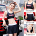 Bạn mặc đồ bơi nữ ba mảnh bảo thủ mỏng manh mùa xuân nhỏ nước hoa sinh viên thể thao chia váy kiểu bơi bụng đồ bơi 2 mảnh cạp cao Bộ đồ bơi hai mảnh