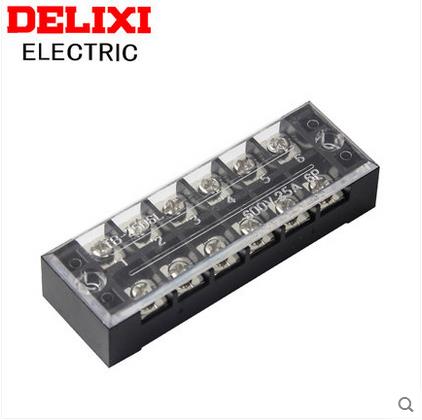 China Delixi TB-2506 terminal block terminal block current 25A 6 specials