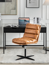 Light Extravagant Retro Computer Chair Book Room Office Chair Lift Swivel Chair Subgenuine Leather Comfort Home Tech Cloth Brief