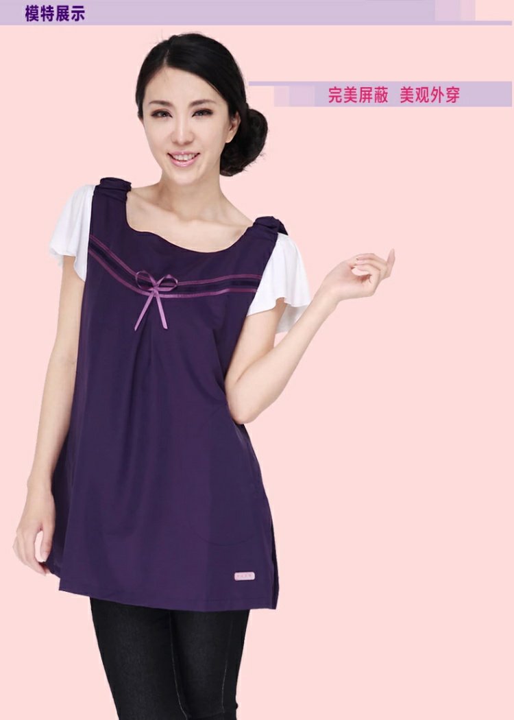Ting Meikang Mei Ting Bảo vệ bức xạ Bà bầu Mặc trước và sau Siêu bảo vệ Full Vest Vest chính hãng quần áo chống bức xạ cho phụ nữ mang thai