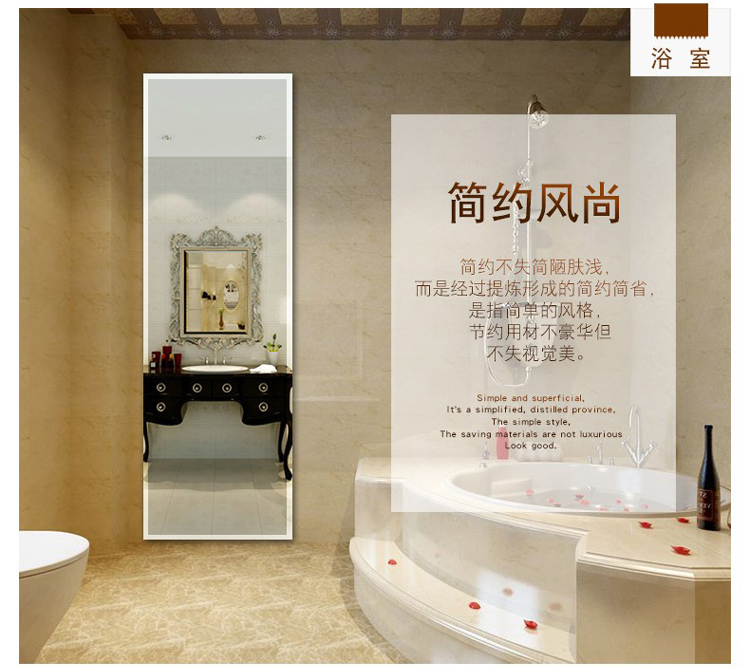 Gương chống cháy nổ toàn bộ chiều dài dán tường gương không khung sàn nhà phòng ngủ gương tường phù hợp gương - Gương gương tròn