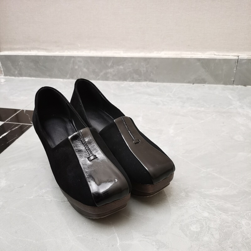 2021 Spring New Retro Shoes Genuine Leather Three-Color Style Thick-Soled Clogs Shoes Casual 2021 Spring New Retro Shoes Genuine Leather Three-Color Style Thick-Soled Clogs Shoes Casual