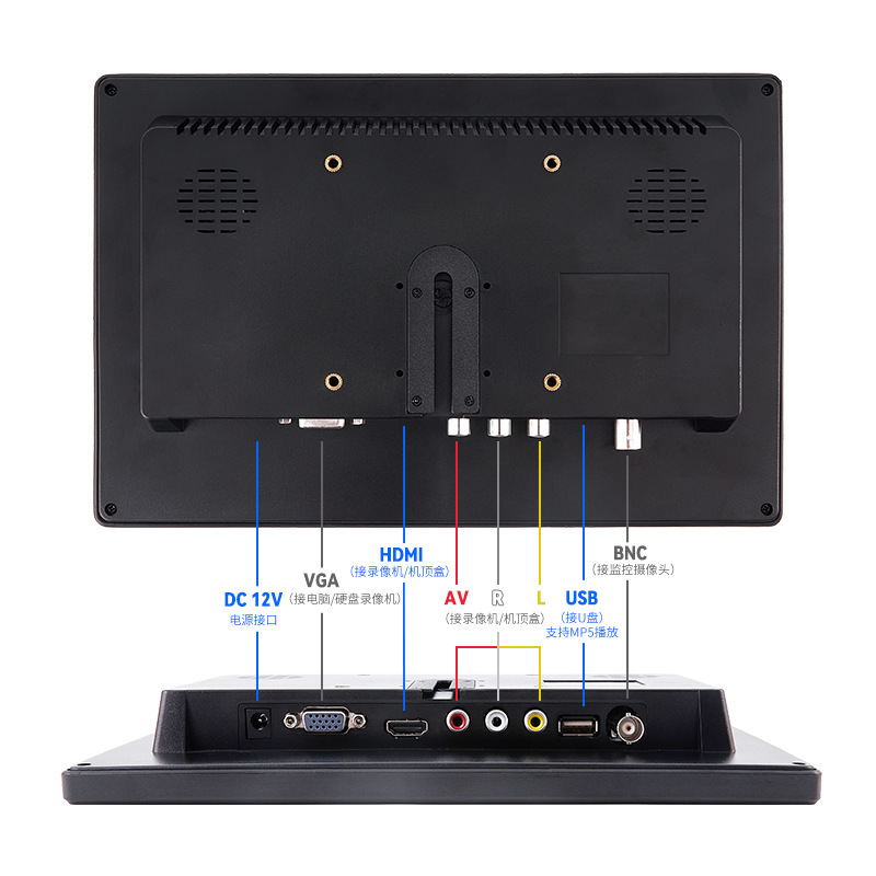 Small Display 7inch Portable Mini Tv Car-Mounted 10.1 Computer Vga Touch Screen USB Monitor HDMI