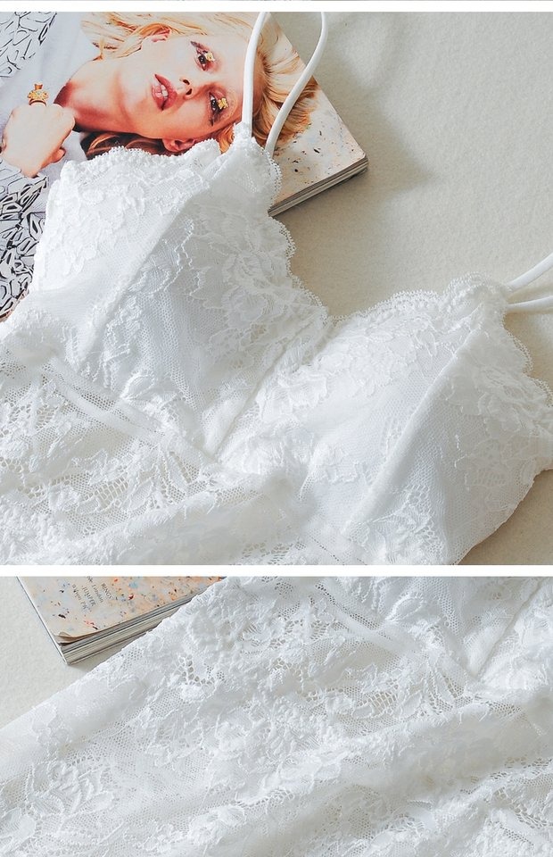 Áo yếm trắng dài nụ ruy băng ngực pad ống đồ lót phụ nữ có thể mặc bên ngoài lưng quấn ngực chống sáng áo lót su