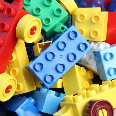 Children's large particle plastic building block table puzzle plug assembly large toddler toy puzzle girl 3-6 years old boy