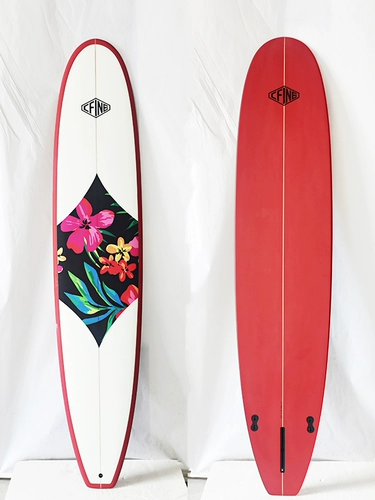 9 футов серфинга PU Материал стеклянный волокно ретро цвет цветов Новые мужчины и женщины с жесткой доской Длинной доски девять -подлинная доска для серфинга