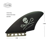 Future Keel Twin Fin Cigarette Grey Honeycomb Двухсторонние боковые хвостовые руля рыбы для хвостовых плавников