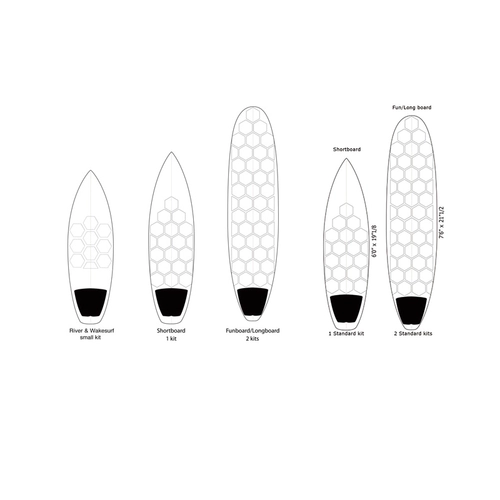 Новая серфинговая пластина против стекловолокна шестнадцагнальные сотовые соты против SLIP наклейки для ополаскивания Surfing Superfoot Superfoot Silicone Stop Slide Pads 10 таблетки