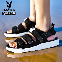 Playboy mens shoes summer 2021 sports sandals mens Korean version of the trend beach shoes wear casual slippers outside