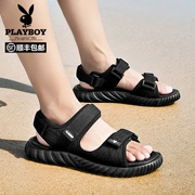 Playboy Sandals nam 2018 mùa hè mới Hàn Quốc sinh viên dép cá tính và dép hợp thời trang giản dị giày bãi biển