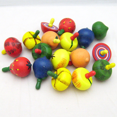 1-Yuan fruit top small top small baby capable of playing top child puzzle toy