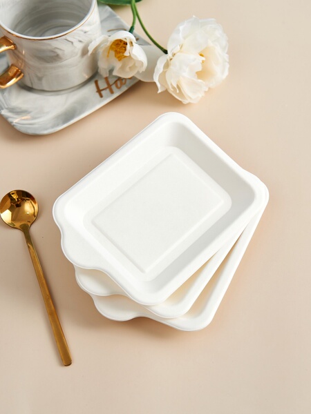 Disposable Square Cake Sugarcane Pulp Paper Pallet