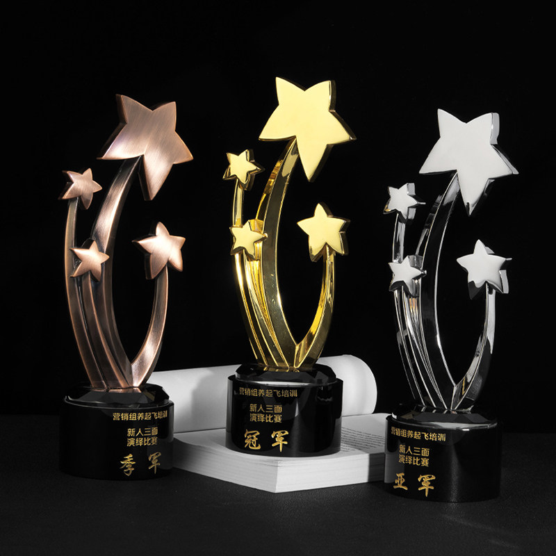 2025企业颁奖季：怎么挑选性价比高的五星奖杯🏆️与金属定制奖杯🏆️？