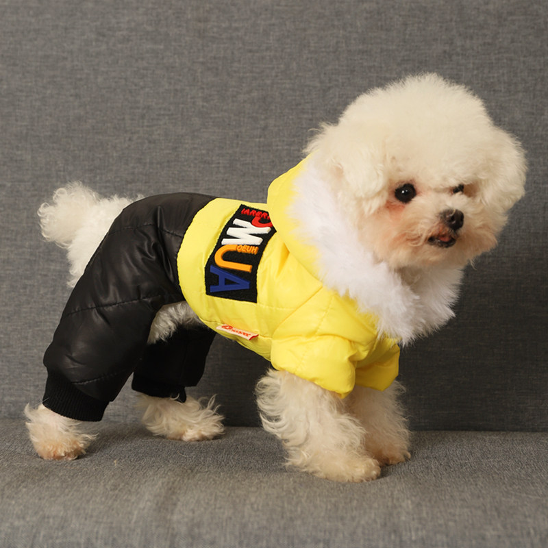 Dog Clothes Winter Style Teddy Autumn Winter Four Feet Winter Clothing Thickened Cotton Clothing Pets Cotton Clothes Winter Big-dog Winter-Taobao