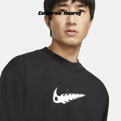 Nike, весенний модный лонгслив для отдыха, нарукавники, толстовка, круглый воротник