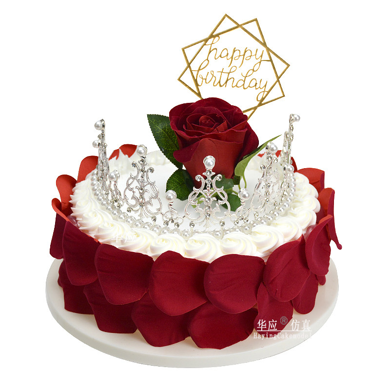 Cake Model Emulation 2022 New Net Red Queen Crown Pop Fake Cake Birthday Cake Model Closet Sample