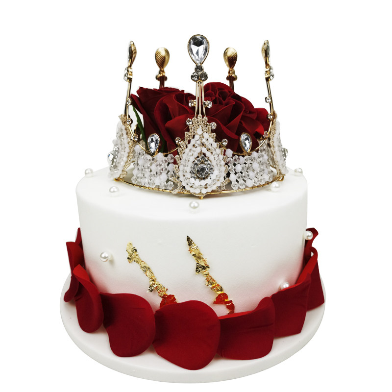Queen crown cake model simulation 2020 new popular birthday cake fake cake net red sample window sample