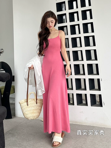 Сексуальное летнее платье, приталенное платье-комбинация, длинная юбка, яркий броский стиль