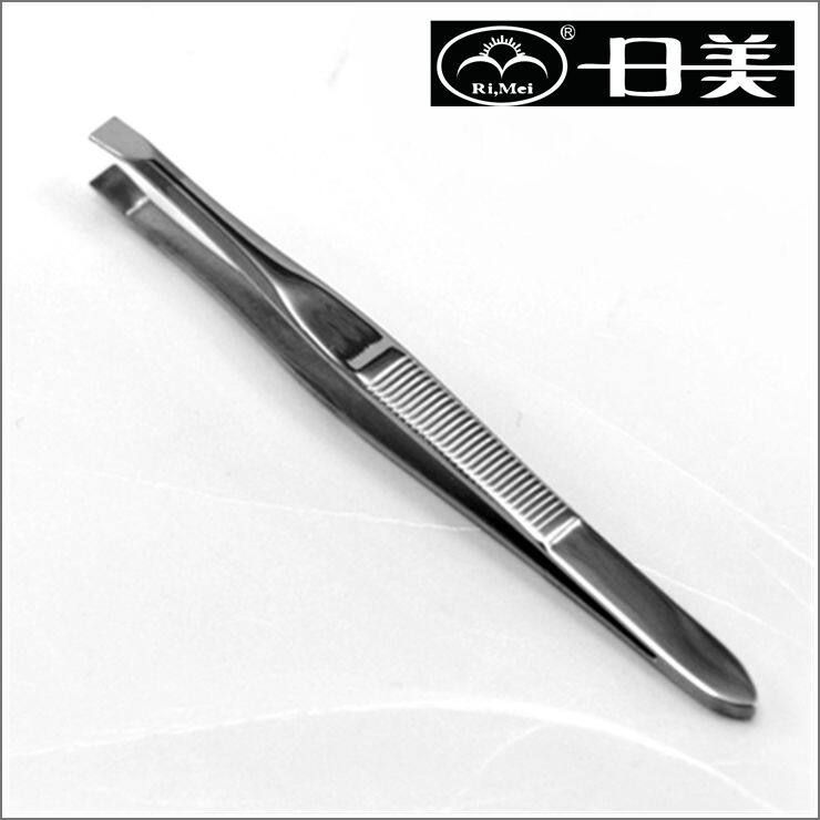 Japan and the United States high-grade oblique mouth stainless steel eyebrow pliers eyebrow pliers high-quality tweezers
