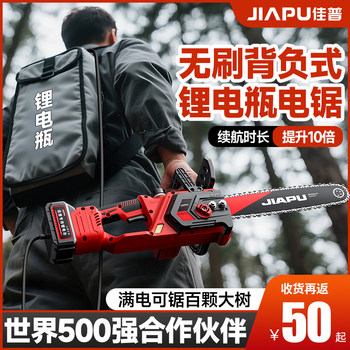 Rechargeable Lithium Chainsaw, Household Handheld Electric Saw, Outdoor Small Lithium Battery Logging Saw, Large Capacity Tree Cutting Tool